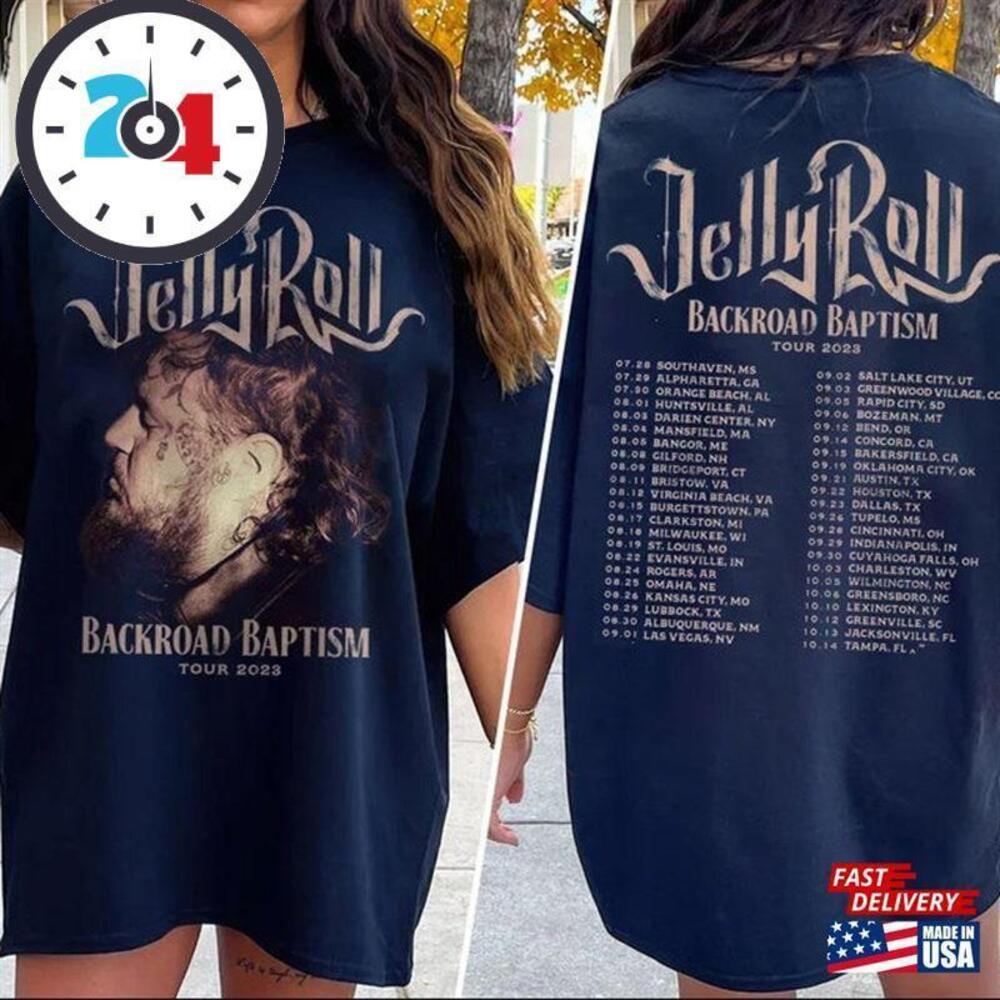 Jelly Singer Backroad Baptism Tour Shirt Country Music T-Shirt 2 Sided